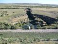 This Montana dam had a large headcut progress to the dam. Photo taken in 2009.