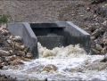 Impact Basin with flow being discharged.