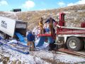 Loading liner onto platform