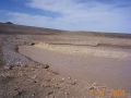 Full channel flow through riprap apron after construction.